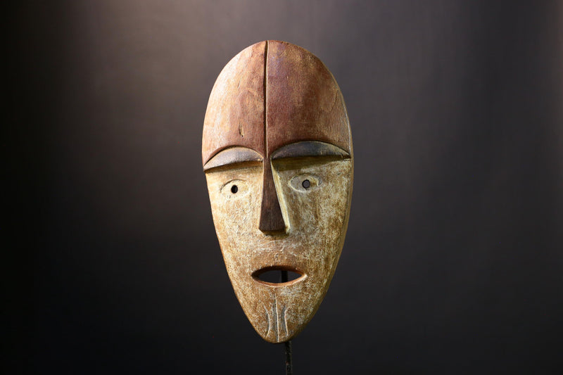 African Lega Idimu Mask: Hand-Carved Tribal Mask, Vintage Wood Sculpture, Authentic African Art, Collectible Mask, Ethnographic Art-6836