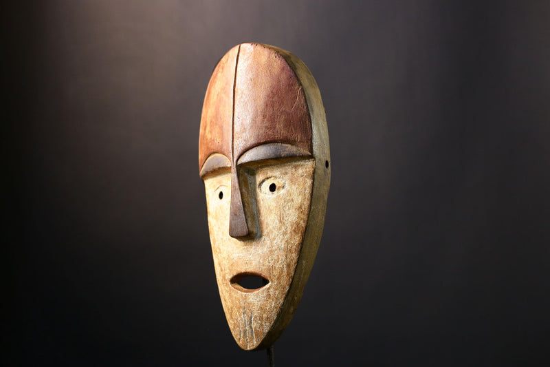 African Lega Idimu Mask: Hand-Carved Tribal Mask, Vintage Wood Sculpture, Authentic African Art, Collectible Mask, Ethnographic Art-6836