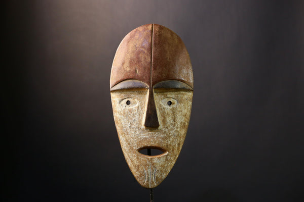 African Lega Idimu Mask: Hand-Carved Tribal Mask, Vintage Wood Sculpture, Authentic African Art, Collectible Mask, Ethnographic Art-6836