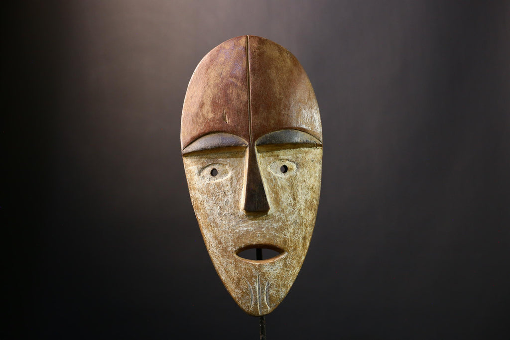Africa Lega Idimu Mask | Hand-Carved Tribal Mask | Vintage African Wood Sculpture | Authentic Collectible Mask | Ethnographic Art Piece-6836