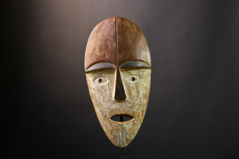 African Lega Idimu Mask: Hand-Carved Tribal Mask, Vintage Wood Sculpture, Authentic African Art, Collectible Mask, Ethnographic Art-6836