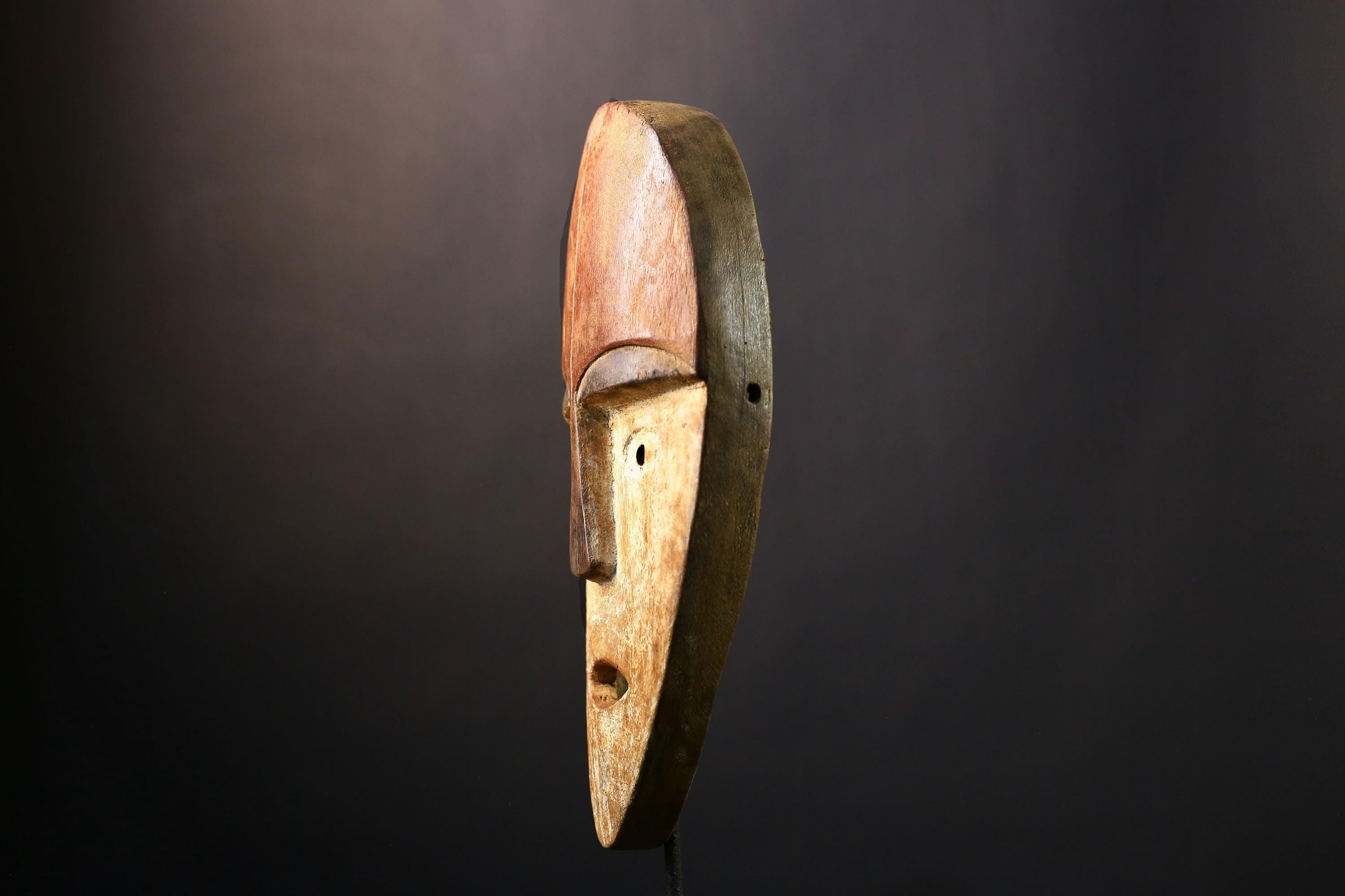 Africa Lega Idimu Mask | Hand-Carved Tribal Mask | Vintage African Wood Sculpture | Authentic Collectible Mask | Ethnographic Art Piece-6836