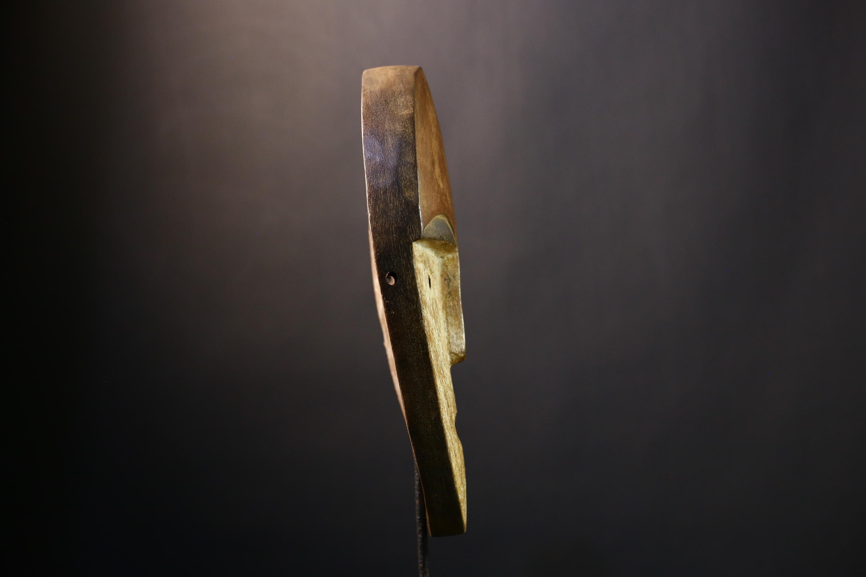 Africa Lega Idimu Mask | Hand-Carved Tribal Mask | Vintage African Wood Sculpture | Authentic Collectible Mask | Ethnographic Art Piece-6836