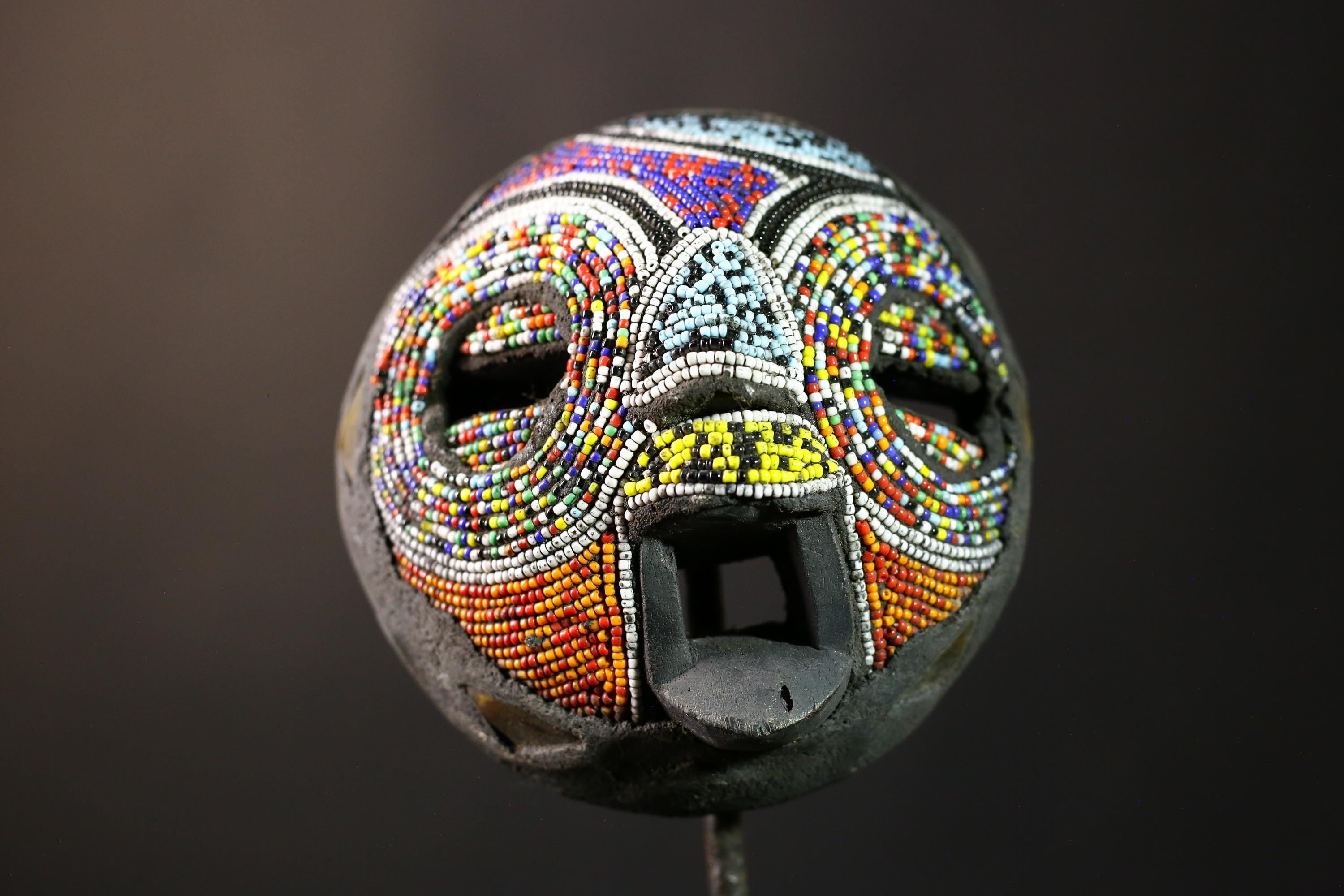African Ghana Wooden Mask - Hand-Carved Tribal Wall Art, Unique Decor Piece, Ethnic Sculpture, Collectible African Art Object-7983