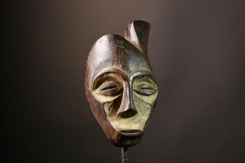 Vintage African Lega Mask from Congo Bwami Traditional Wall Art Authentic Tribal Decor Unique Home Accent Cultural Heritage Piece-G3626