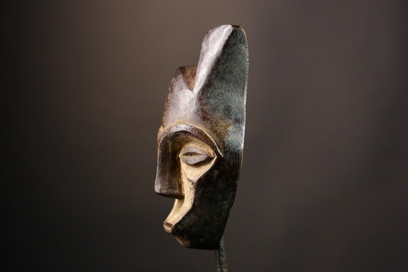 Vintage African Lega Mask from Congo Bwami Traditional Wall Art Authentic Tribal Decor Unique Home Accent Cultural Heritage Piece-G3626