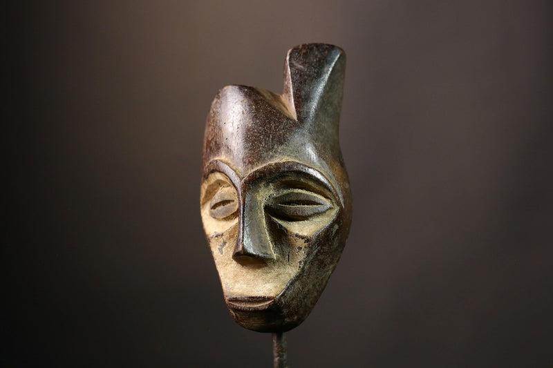 Vintage African Lega Mask from Congo Bwami Traditional Wall Art Authentic Tribal Decor Unique Home Accent Cultural Heritage Piece-G3626