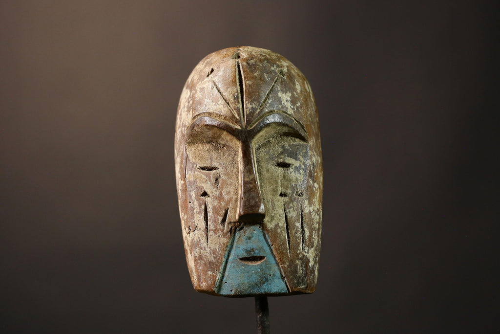 Authentic Lega Mask from DR Congo Handcrafted Lengola Tribe Wood Art Exquisite African Wall Decor Cultural Home Accent Unique Piece-G3625