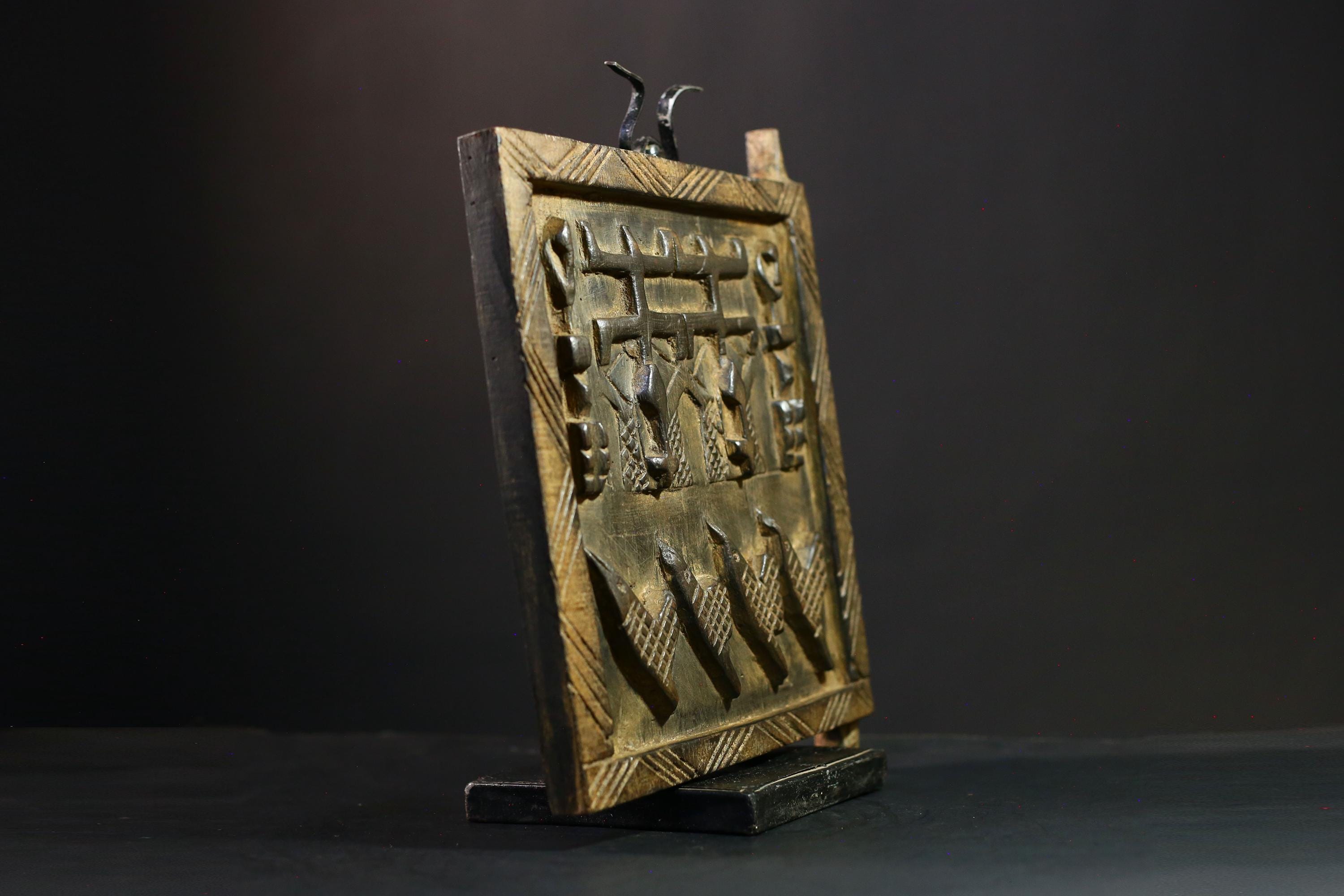 African Antique Granary Door Mali Art Rustic Wall Decor Cultural Heritage Home Accent Unique Decorative Piece - G3892