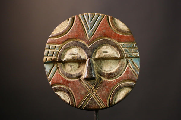 Authentic African Vintage Hand Carved Mask Eket Ibibio Tribal Wall Hanging Art Unique Home Decor for Cultural Appreciation-G3644