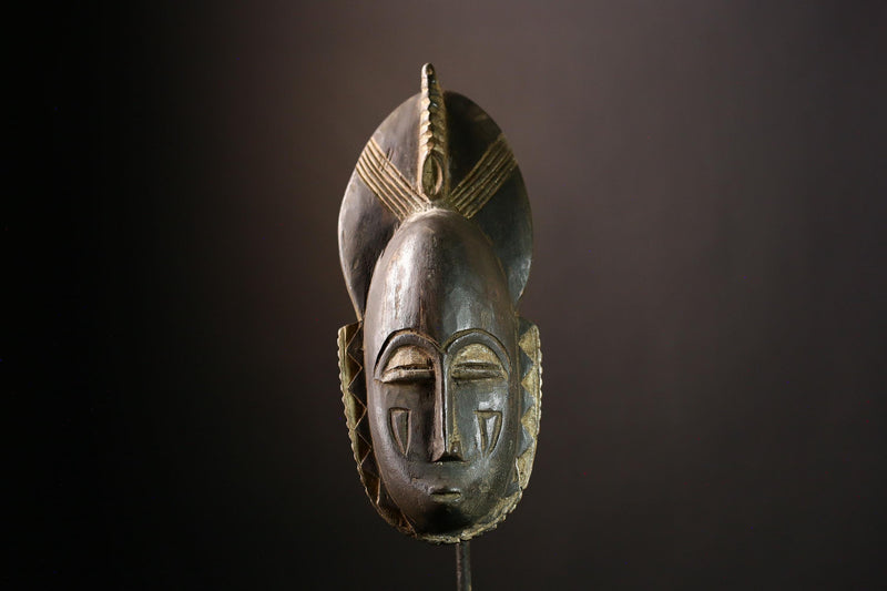 African Guru Baule Tribal Wooden Mask Hand-Carved Wall Décor - Traditional  Mask - Unique African Art Home Decoration-G3911