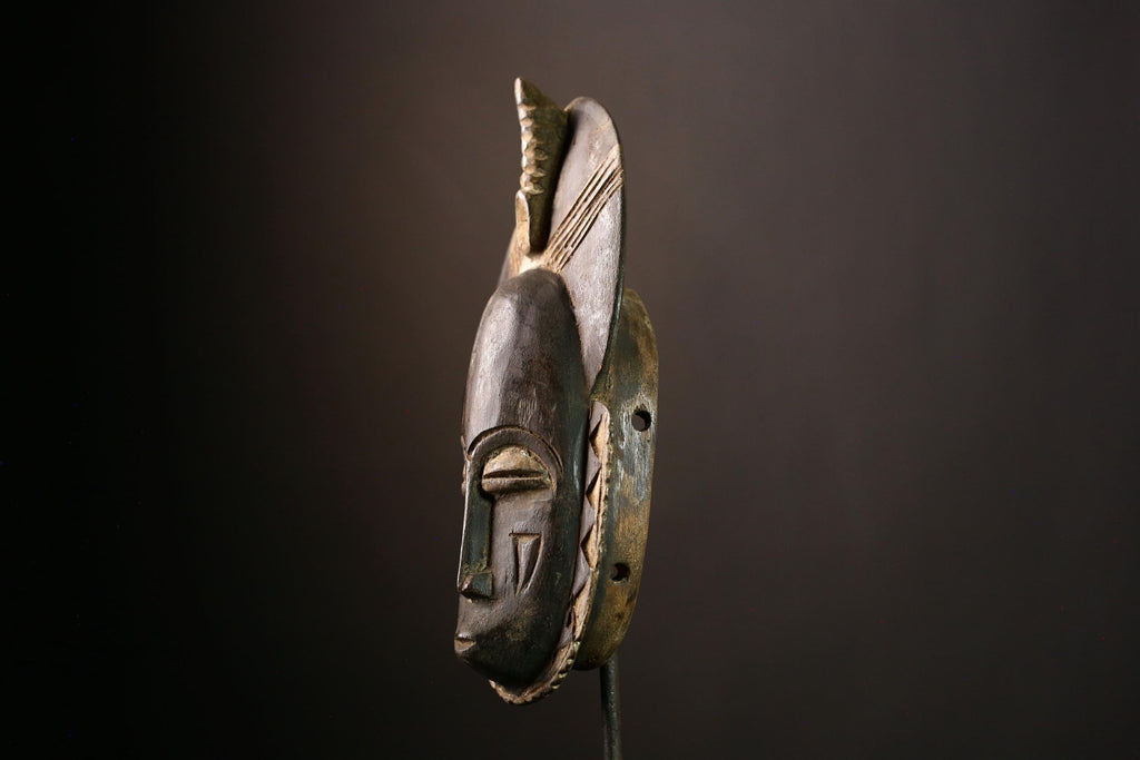 African Guru Baule Tribal Wooden Mask Hand-Carved Wall Décor - Traditional  Mask - Unique African Art Home Decoration-G3911