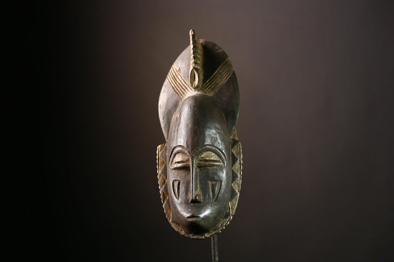 African Guru Baule Tribal Wooden Mask Hand-Carved Wall Décor - Traditional  Mask - Unique African Art Home Decoration-G3911