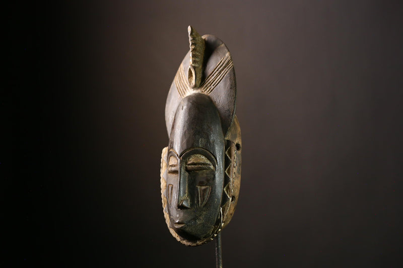 African Guru Baule Tribal Wooden Mask Hand-Carved Wall Décor - Traditional  Mask - Unique African Art Home Decoration-G3911