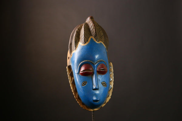 African Guro Mask: Vintage Wooden Tribal Wall Art, Unique African Decor Piece for Cultural Home Decor, Stunning Collectible Sculpture-G3909