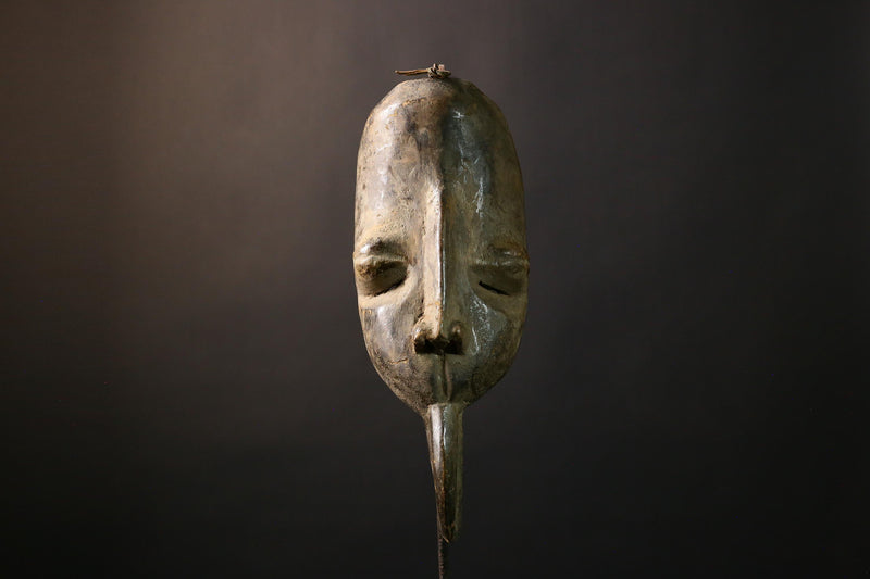 African Mask Handcrafted Baule Bird - Unique Wall Hanging Wood Art for Home Decor, Tribal Sculpture, and Cultural Collectibles-G3662