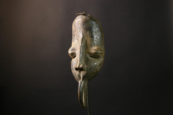 African Mask Handcrafted Baule Bird - Unique Wall Hanging Wood Art for Home Decor, Tribal Sculpture, and Cultural Collectibles-G3662