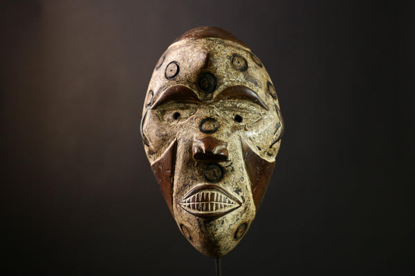 African Igbo Mask - Handcrafted Wooden Tribal Wall Art Sculpture | Unique Nigerian Decor | Authentic Ethnic Collectible for Home-G3940