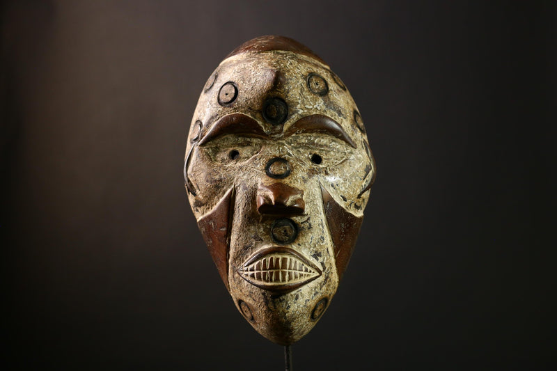 African Igbo Mask - Handcrafted Wooden Tribal Wall Art Sculpture | Unique Nigerian Decor | Authentic Ethnic Collectible for Home-G3940