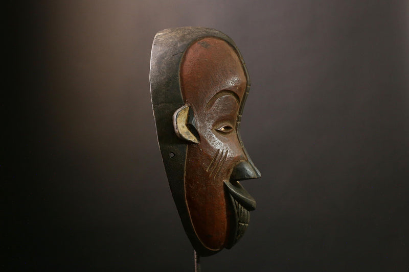 African Mask Igbo - Hand Carved Female Tribal Wood Face Art Decor, Unique Wall Sculpture for Home, Cultural Collectibles, Artisan Craft-6728