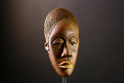 African Mask Antique Guru - Unique Hand-Carved Wooden Tribal Wall Art Decor, Cultural Sculpture for Home, Collectibles & Art Lovers-9594