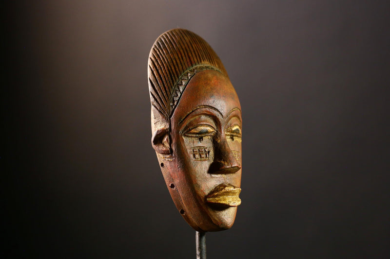 African Mask Antique Guru - Unique Hand-Carved Wooden Tribal Wall Art Decor, Cultural Sculpture for Home, Collectibles & Art Lovers-9594