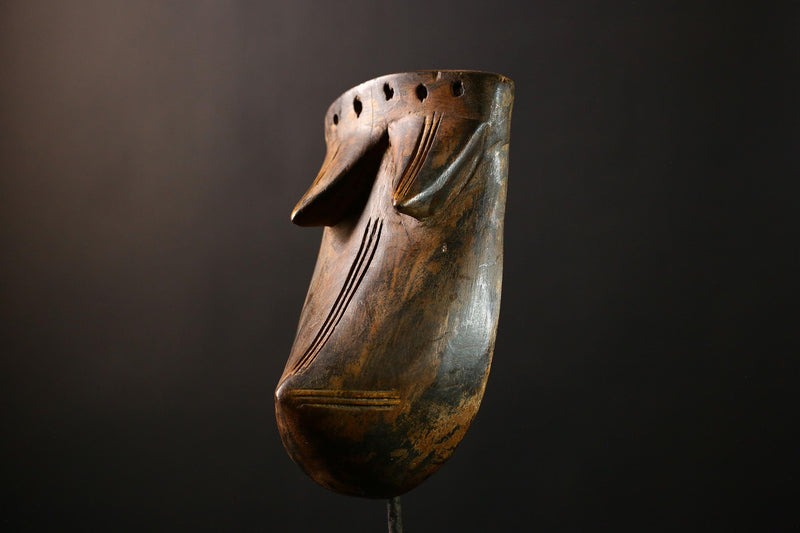 African Mask Makonde Body - Unique Handcrafted Wooden Sculpture from Tanzania, Tribal Art Decor for Home, Cultural Collectibles-G3676