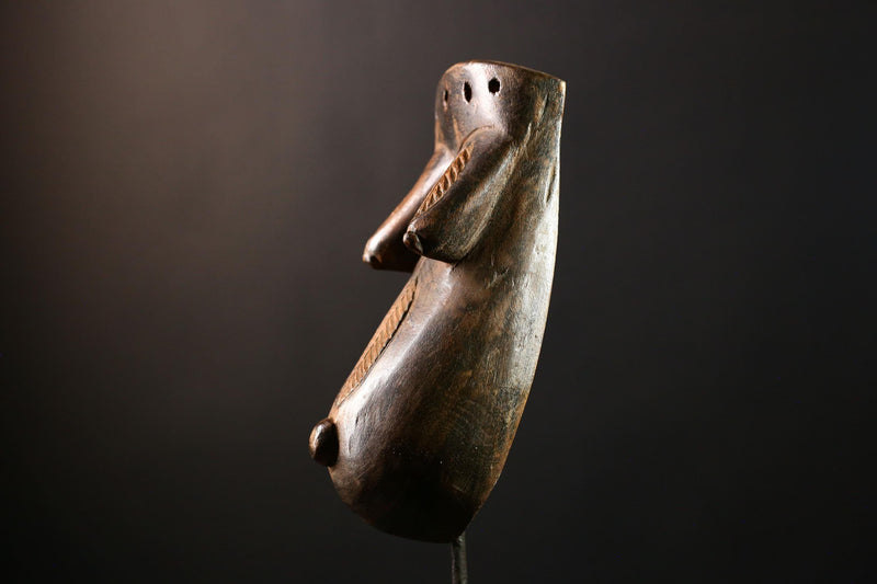 African Mask Makonde Body - Unique Handcrafted Wooden Sculpture from Tanzania, Tribal Art Decor for Home, Cultural Collectibles-G3675