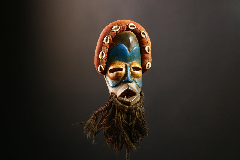 African Mask Handcrafted Dan 'Dean Gle' - Unique Cultural Wall Art Decor, Tribal Sculpture for Home, Artisan Collectible Piece-G3672