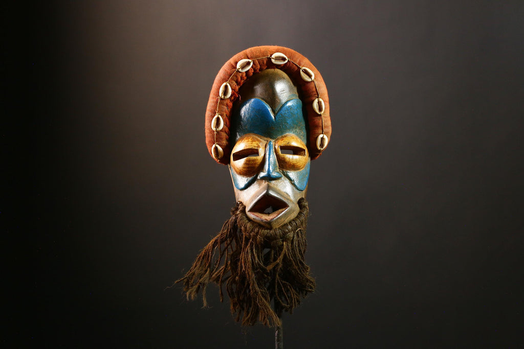African Mask Handcrafted Dan 'Dean Gle' - Unique Cultural Wall Art Decor, Tribal Sculpture for Home, Artisan Collectible Piece-G3672