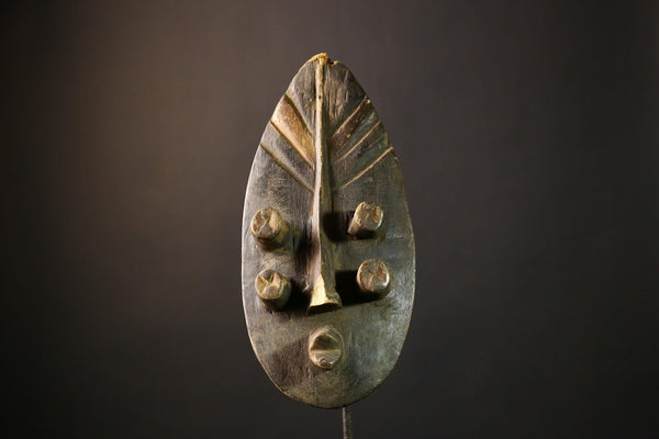 African Mask Handcrafted Grebo Tribal Art - Unique Wooden Wall Sculpture, Ethnic Home Decor, Cultural Collectible for Art Lovers -5269