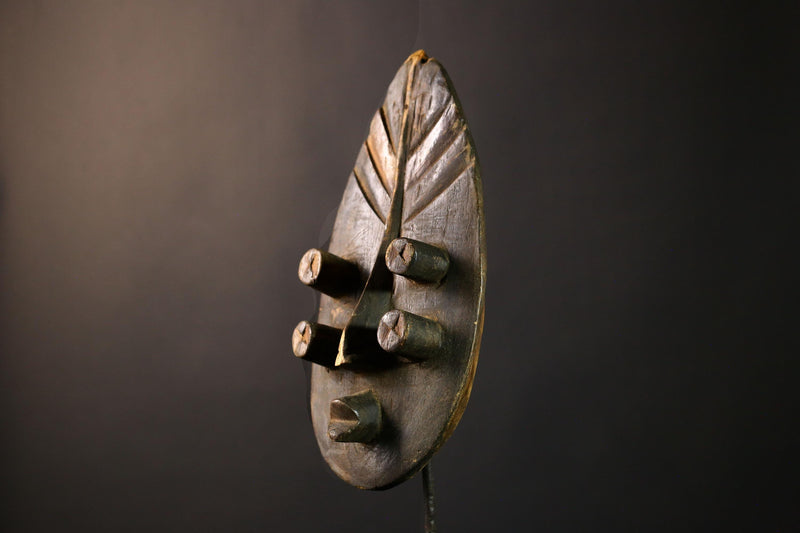 African Mask Handcrafted Grebo Tribal Art - Unique Wooden Wall Sculpture, Ethnic Home Decor, Cultural Collectible for Art Lovers -5269