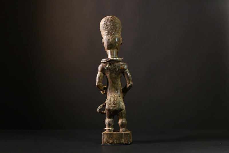 African Vintage Nkisi Nkondi Statue - African Collectible Voodoo Doll Art-G3679