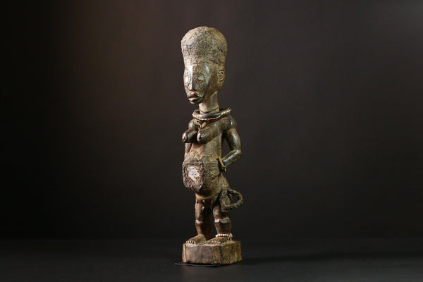 African Vintage Nkisi Nkondi Statue - African Collectible Voodoo Doll Art-G3679