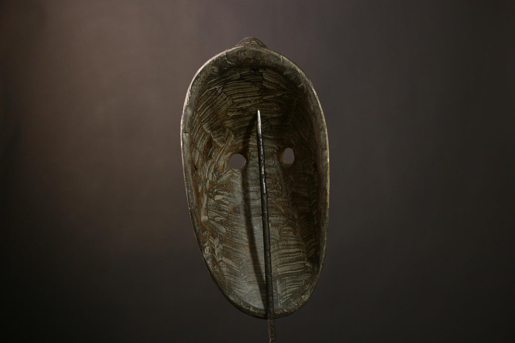 African Igbo Mask - Hand-Carved Wooden Tribal Spirit Mask, Unique African Wall Art, Ethnic Sculpture for Home Decor Collectors-G1903