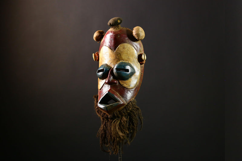 African Mask - Handcrafted Dan 'Dean Gle' Wall Art - Unique Tribal Decor Collectible for Home and Cultural Art Display-G3700