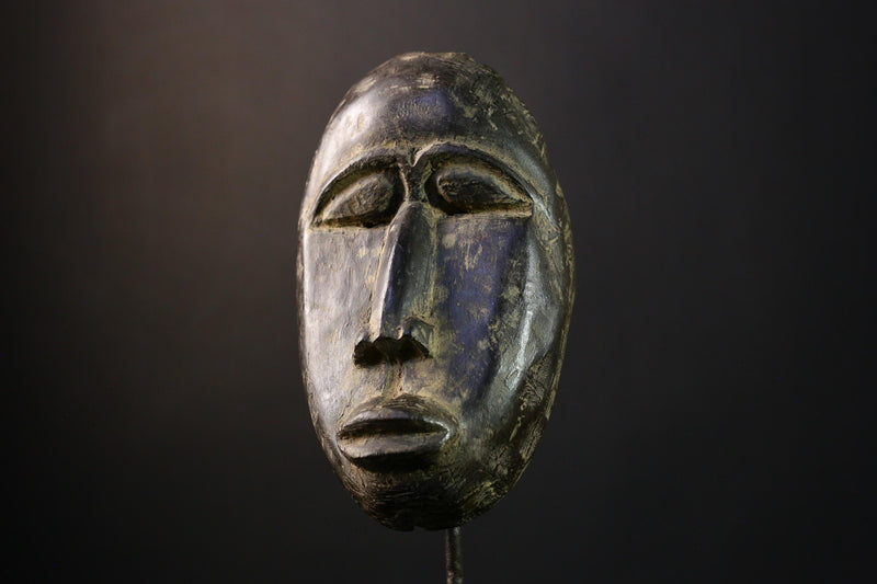 African Mask - Hand-Carved Tribal Dan Crane Art - Unique Wooden Collectible for Home Décor and Ethnic Wall Display Sculpture-G3721