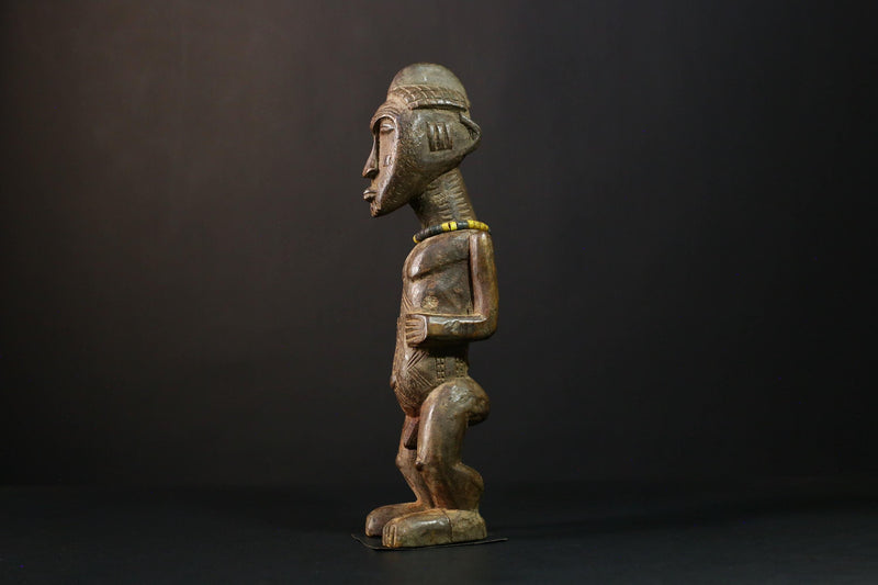 African Voodoo Sculpture - Luba Handcrafted Tribal Art Figurine - Unique Collectible Decor for Home and Spiritual Art Display-G3734