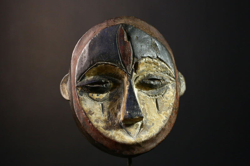 African Kwele Tribal Mask from Gabon, Authentic Handcrafted Art, Unique Cultural Home Decor, Ethnic Collectible Sculpture Piece-G3726