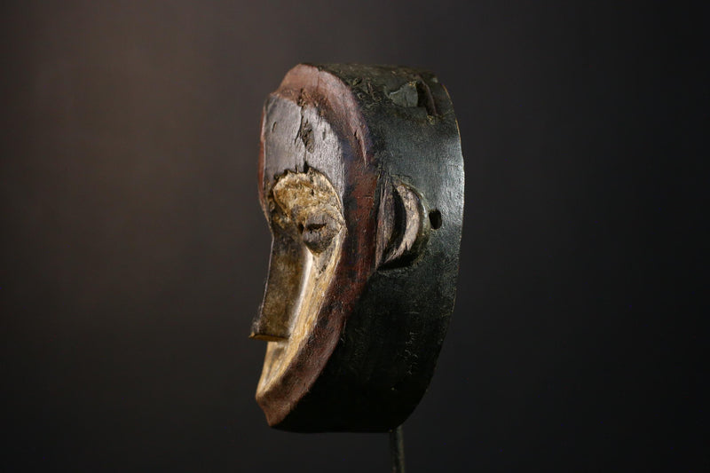 African Kwele Tribal Mask from Gabon, Authentic Handcrafted Art, Unique Cultural Home Decor, Ethnic Collectible Sculpture Piece-G3726