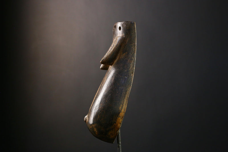 African mask Antique Makonde Belly Mask Art from Tanzania Unique Wall Hanging Decor Piece for Home Display-G3752