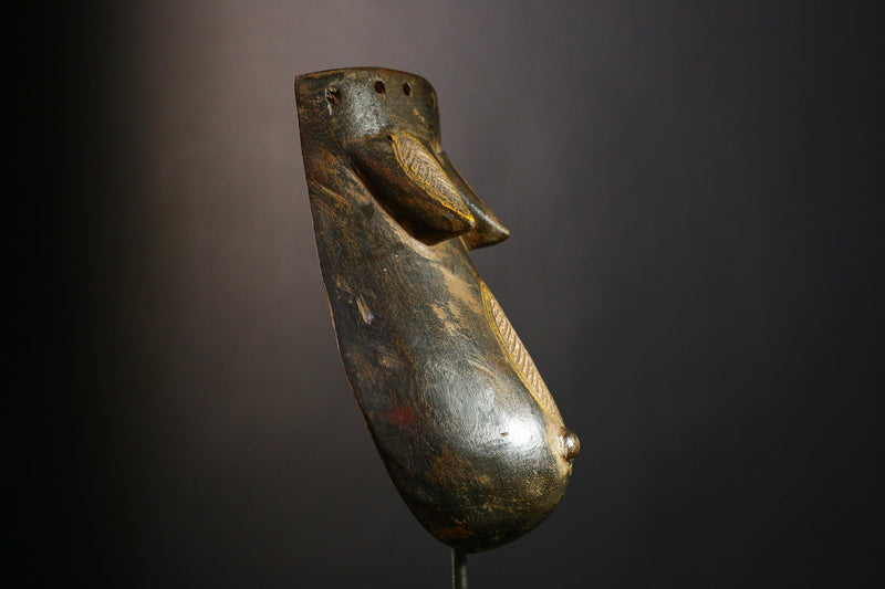 African mask Antique Makonde Belly Mask Art from Tanzania Unique Wall Hanging Decor Piece for Home Display-G3752