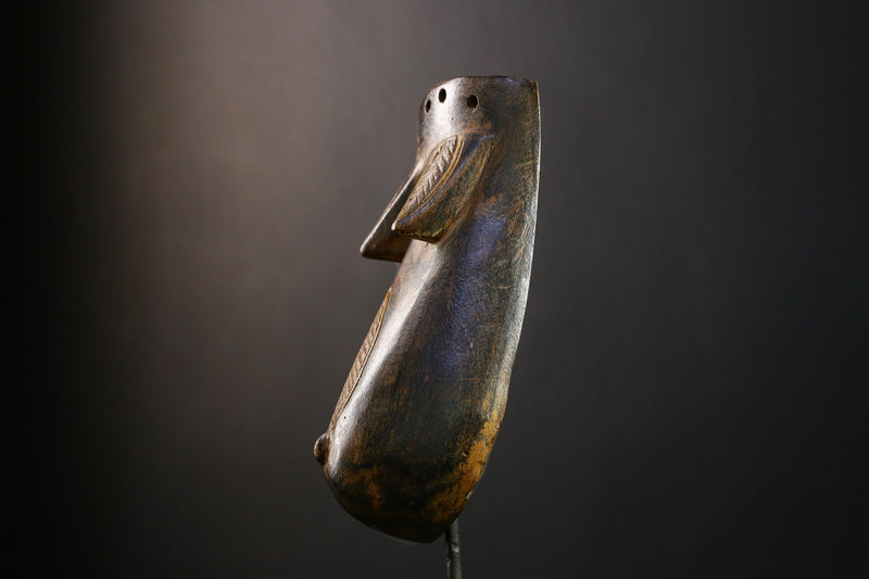 African mask Antique Makonde Belly Mask Art from Tanzania Unique Wall Hanging Decor Piece for Home Display-G3752