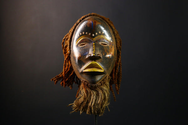 African Mask - Dan Mano Wooden Mask, Handcrafted Wall Art, Unique Tribal Home Decor, Ethnic Sculpture, Cultural Collectible Piece-G3750