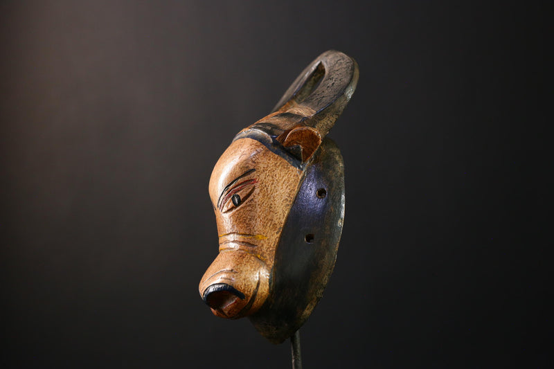 African Mask - Bobo Fing Antelope Hand-Carved Mask, Unique Tribal Wood Art, Cultural Wall Decor, Collectible Ethnic Sculpture Piece- G3747