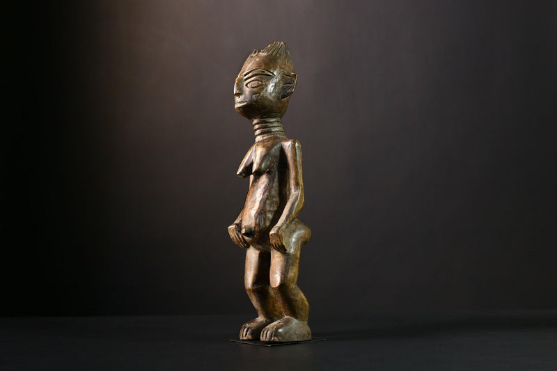 African Vintage Nkisi Nkondi Statue - African Collectible Voodoo Doll Art-G3754