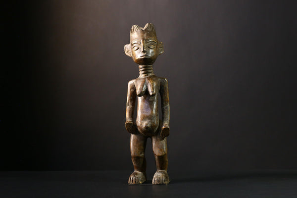 African Vintage Nkisi Nkondi Statue - African Collectible Voodoo Doll Art-G3754