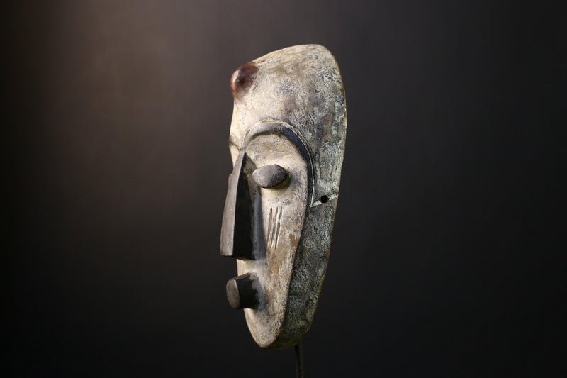 Africana Mask - Unique Bwami Tribal from Congo, Handcrafted Wall Art, Ethnic Home Decor, Cultural Sculpture Collectible-G2100