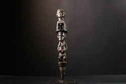 African Figure Nkisi N'kondi Power Figure, Hand-Carved Wooden Tribal Art, Unique Primitive Sculpture, Cultural Home Decor Collectible -G3777