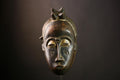 African Baule Mask - Antique Wood Wall Hanging, Unique Primitive Tribal Art Decor, Collectible Sculpture for Home-G4024